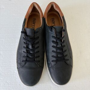 Born Men's Allegheny Black Leather Fashion Sneaker Size 14M